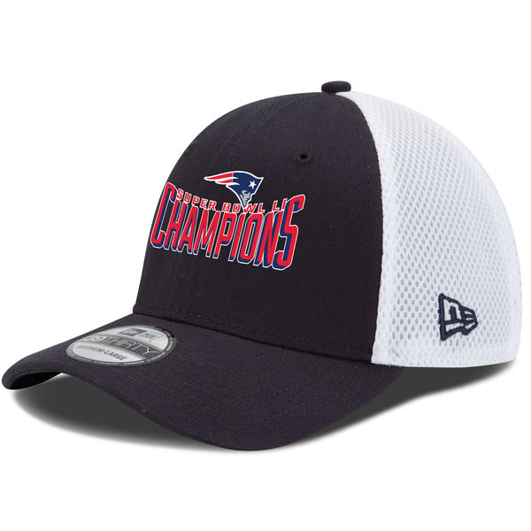 New England Patriots New Era Super Bowl LI Champions Semester 39THIRTY Flex Hat - Navy/White